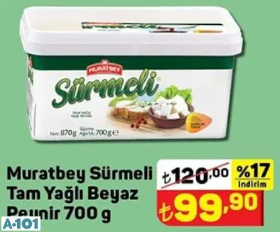 MURATBEY SÜRMELİ TAM YAĞLI BEYAZ PEYNİR
